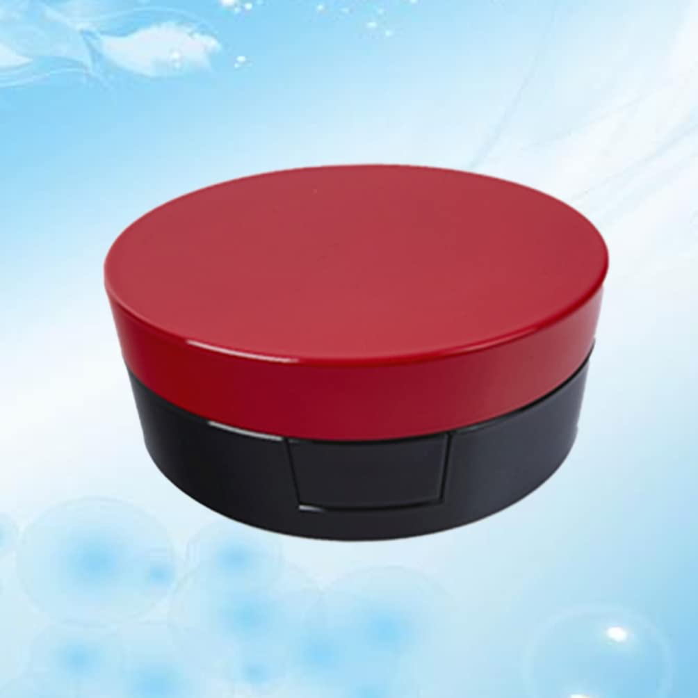 FOMIYES Refillable Makeup Foundation Compact Case with Powder Puff - Empty Travel-Friendly DIY Cushion Container for On-the-Go Touch Ups (Red) | Perfect for Travel, Daily Makeup Routine & Professional Makeup Artists