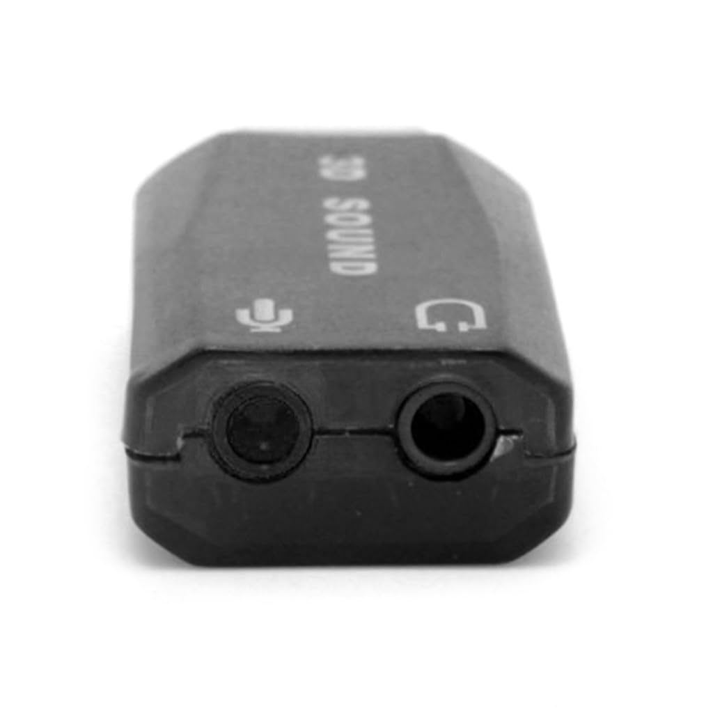 GMBYLBY USB to 3.5mm Audio Adapter - External Sound Card with Microphone & Headphone Jack for PC, Laptop, Gaming Headset - Perfect for Online Meetings, Gaming & Music Streaming