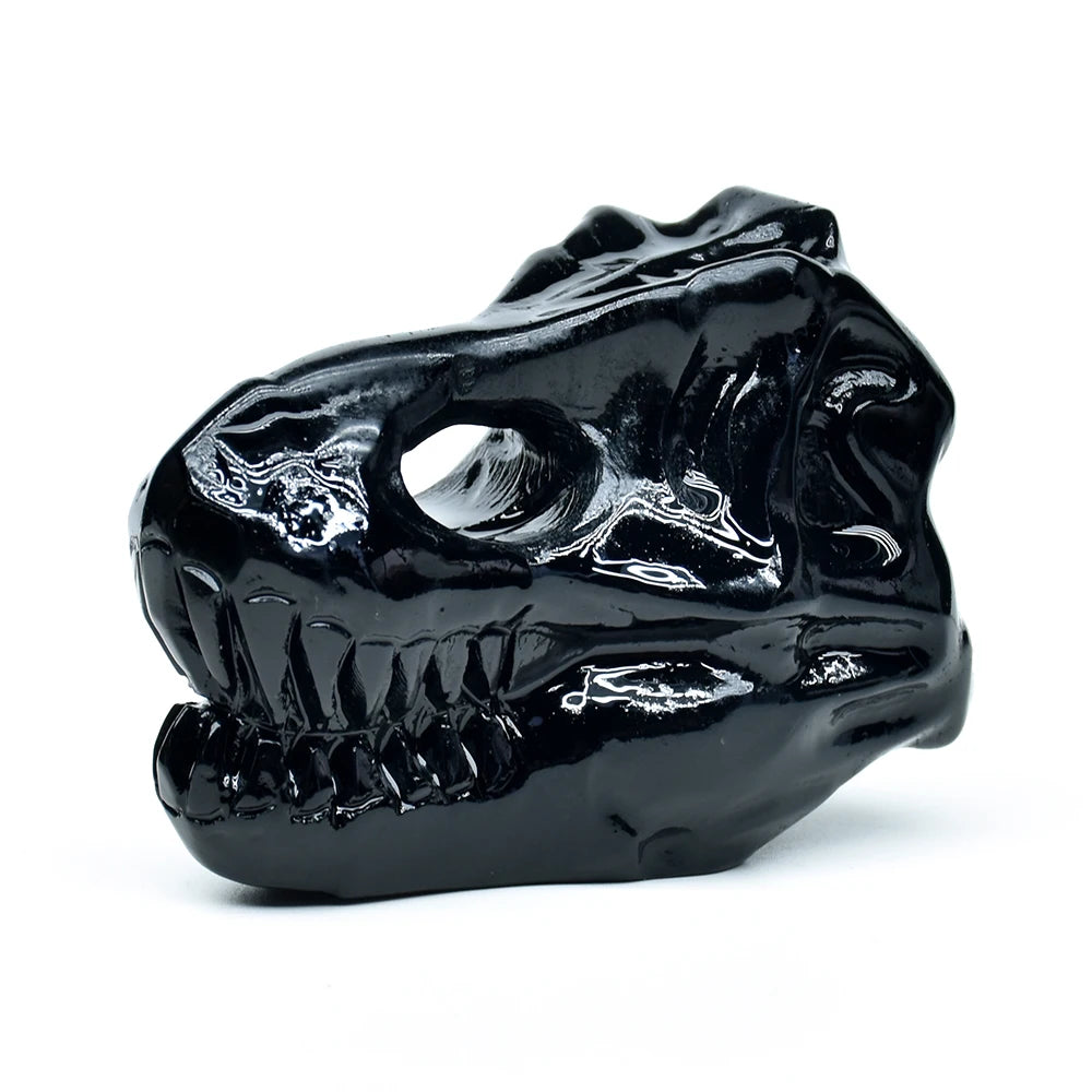Hand Carved Natural Amethyst Crystal Dragon Skull - Custom Feng Shui Home Decor for Healing & Positive Energy | Meditation, Office Desk, Gift Idea