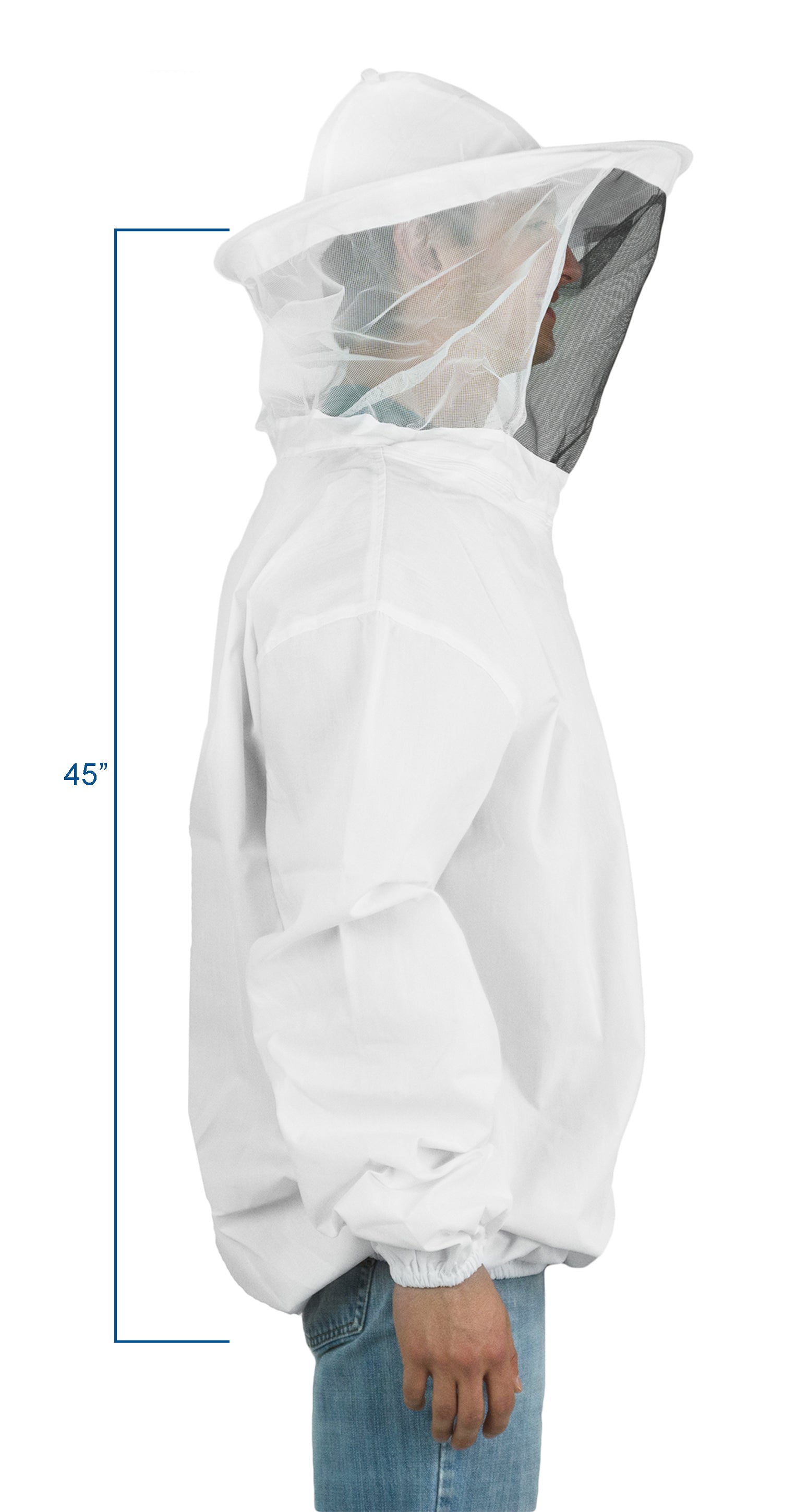 Extra Large Beekeeping Jacket - Full Body Protection Beekeeping Suit for Adults - Beekeeper Jacket with Veil for Honey Harvesting & Hive Inspection