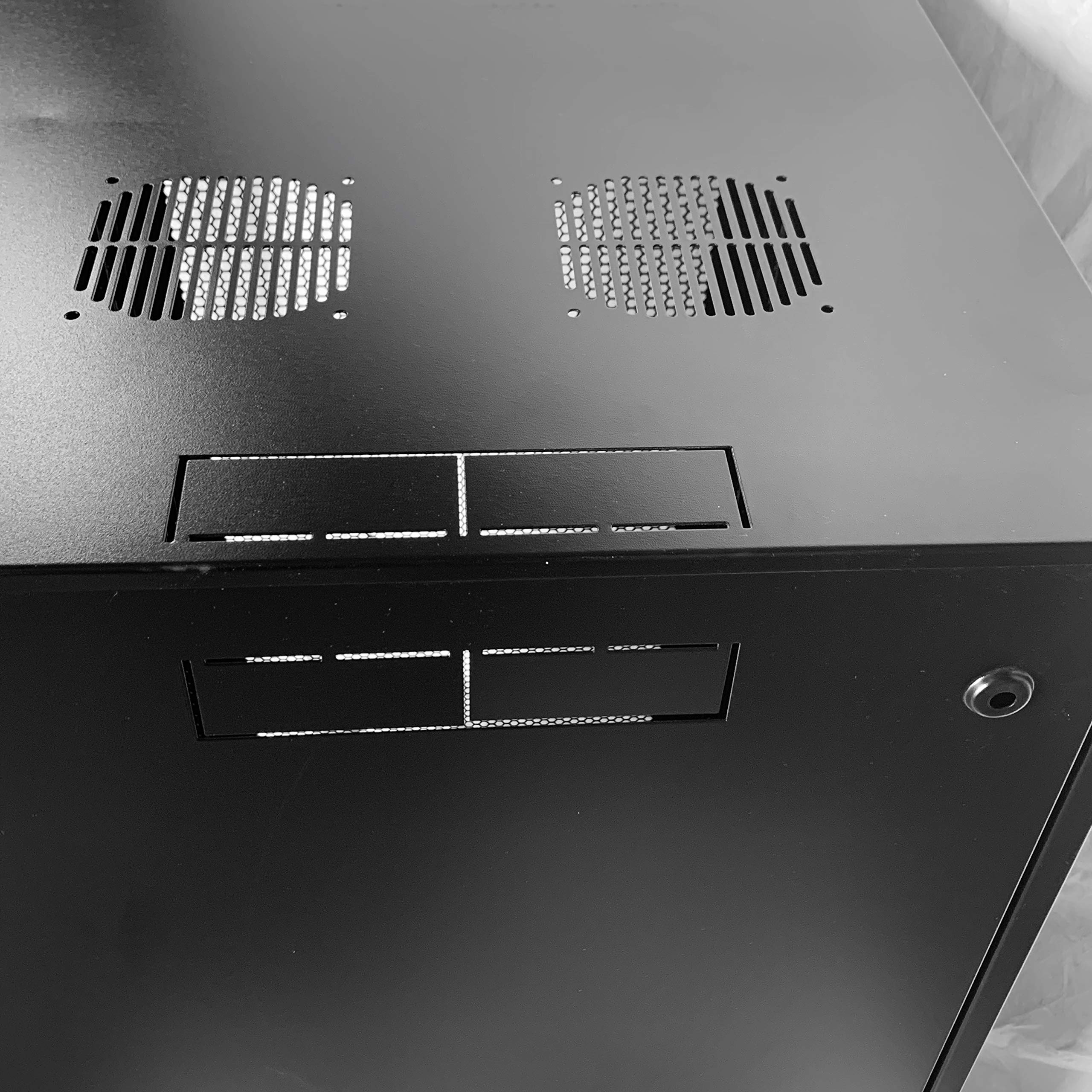 15U Wall Mount Server Rack Cabinet with Glass Door & Lock - 22.75