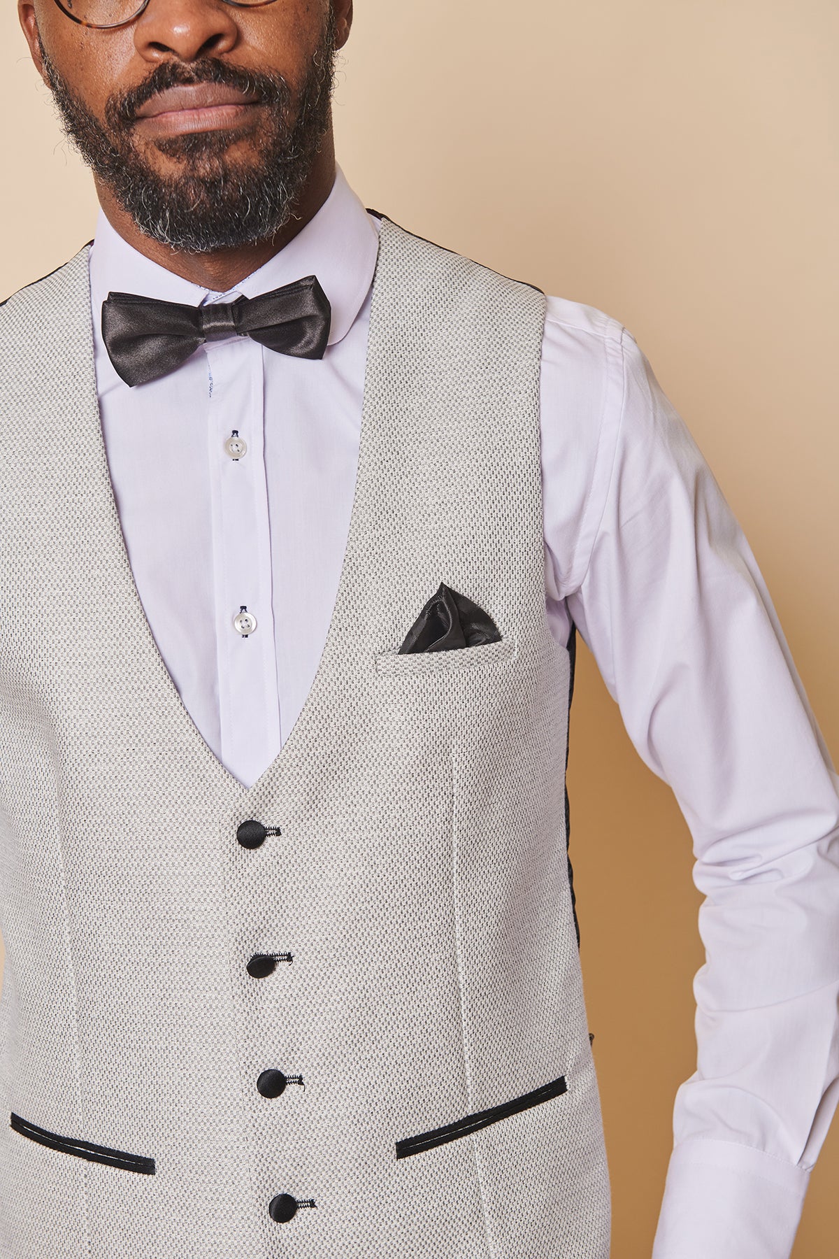 Spencer Stone Single Breasted Waistcoat for Men - Slim Fit Formal Vest for Weddings, Business & Office Wear