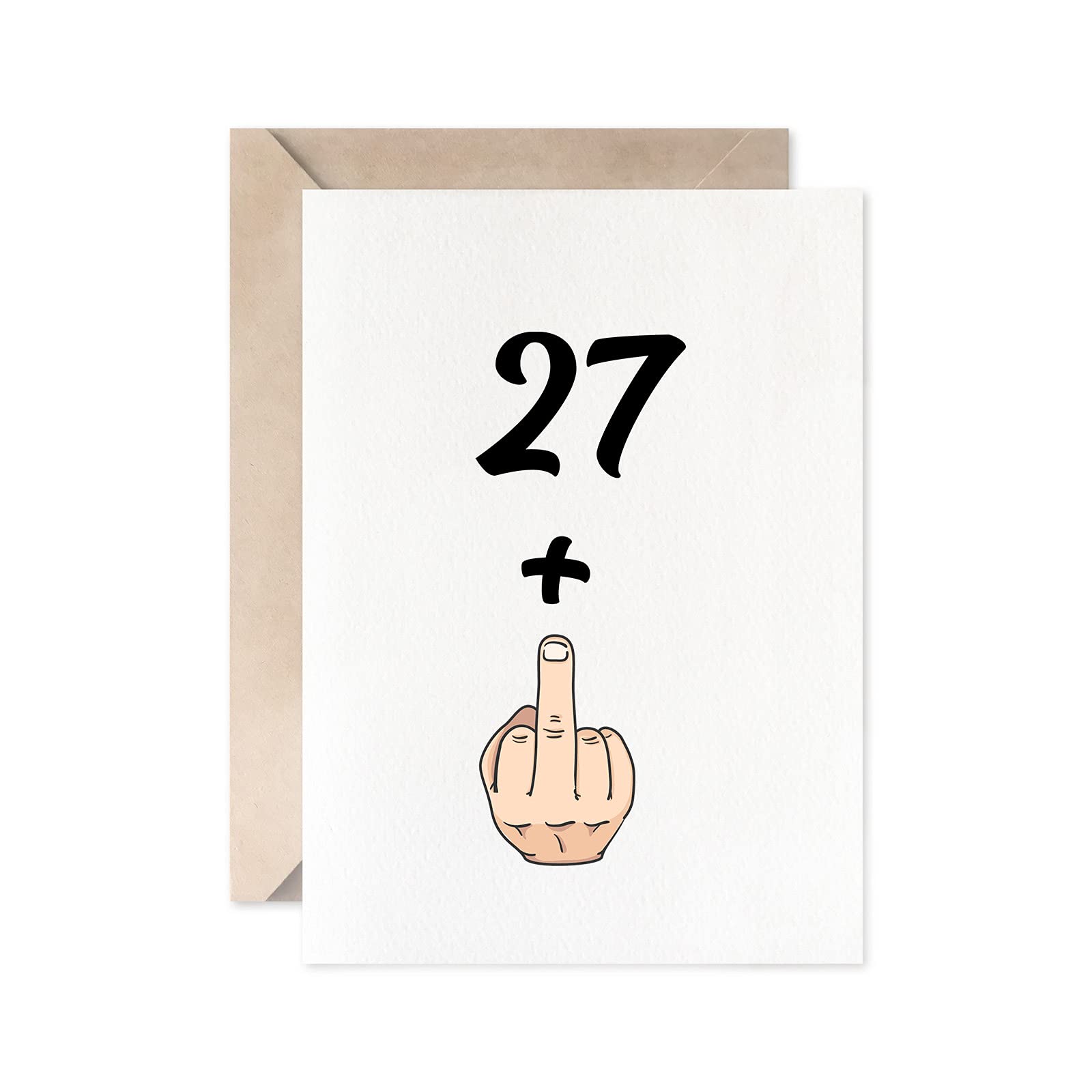 Funny 28th Birthday Card for Women & Men | 27+1 Joke Card | Sweet 28 Years Old Birthday Gift | Perfect for Parties, Gag Gifts & Milestone Celebrations