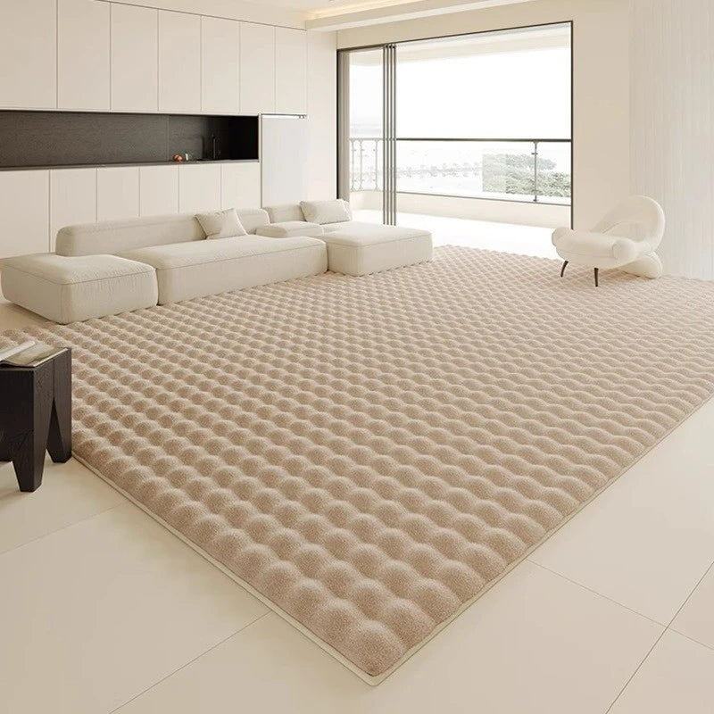 Soft Indie Plush Faux Rabbit Fur Area Rug - Minimalist Home Decor for Living Room, Bedroom & Nursery - Cozy & Stylish Floor Mat for Modern Spaces