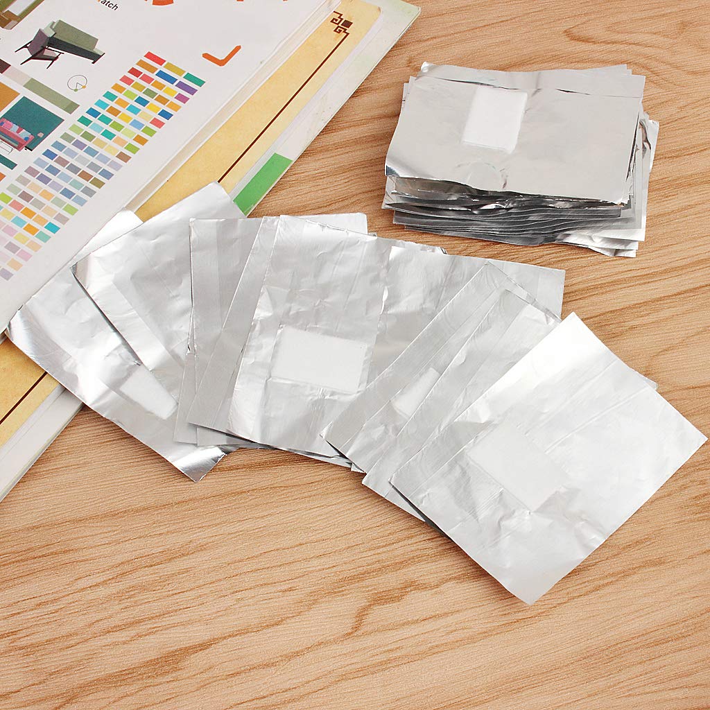 100 Pcs Foil Nail Wraps for Gel Polish Removal - Premium Aluminium Nail Foils & Remover Kit for Professional Manicure & Nail Art - Perfect for Salon, Home Use & DIY Nail Care