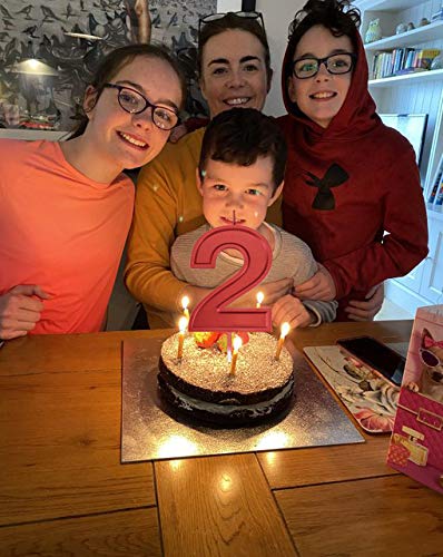 3.93 Inch Large Metallic Red Number 9 Birthday Candles - Cake & Cupcake Toppers for Adult/Kid Parties, Family Baking & Celebration Decorations - Perfect for Birthday Cakes, Dessert Displays & Special Occasions