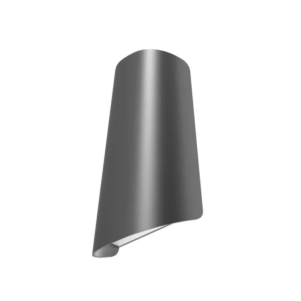 Modern Wall Light Surface Mounted Up/Down IP65 Cone Dark Grey - Sleek Indoor/Outdoor Lighting for Living Room, Bedroom, Patio & Hallway
