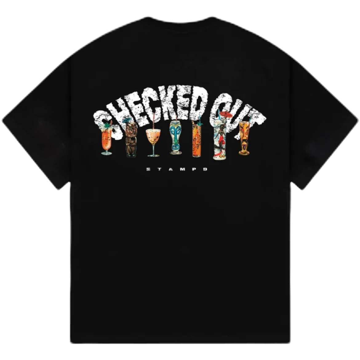 Checked Out Tee - Soft Cotton Black T-Shirt for Men | Casual Streetwear & Everyday Comfort | Perfect for Outings, Lounging & Weekend Wear