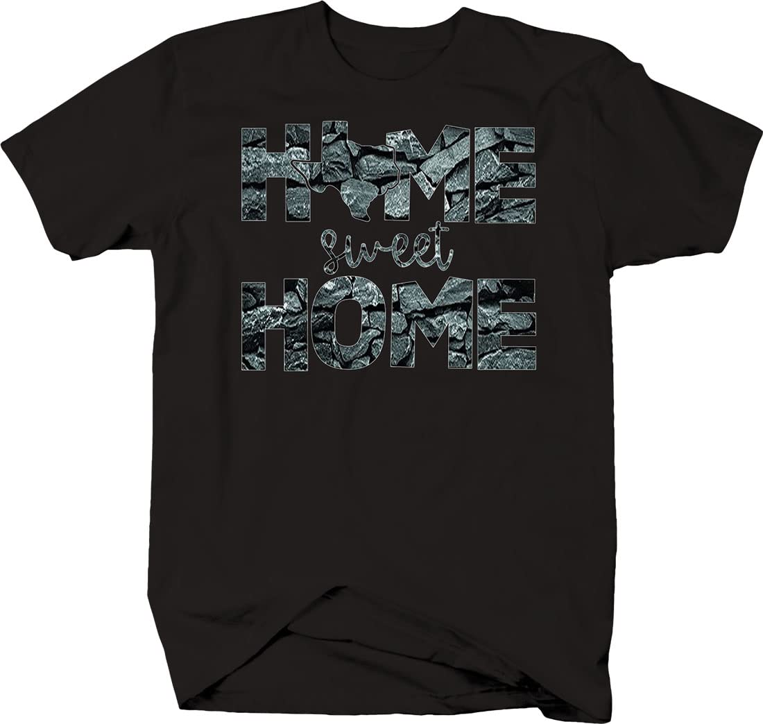 Home Sweet Home Stone Graphic T-Shirts for Men - Comfortable Casual Tees for Everyday Wear & Relaxation