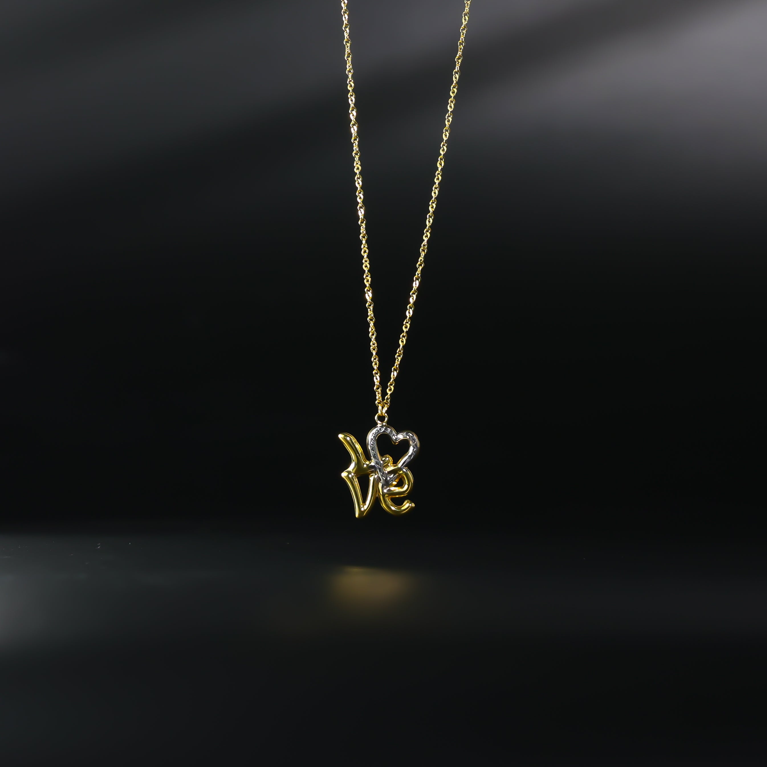 Gold Love Heart Charm Necklace - Elegant 14K Gold Plated Pendant for Women | Romantic Gift for Anniversary, Valentine's Day & Special Occasions