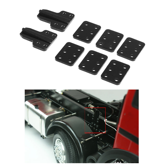 1/14 LESU 6x6 & 8x8 RC Truck Chassis Rail Connection Part - Compatible with Remote Control Hydraulic Dumper DIY Hobby Models | Perfect for RC Truck Upgrades & Off-Road Simulation Scenes