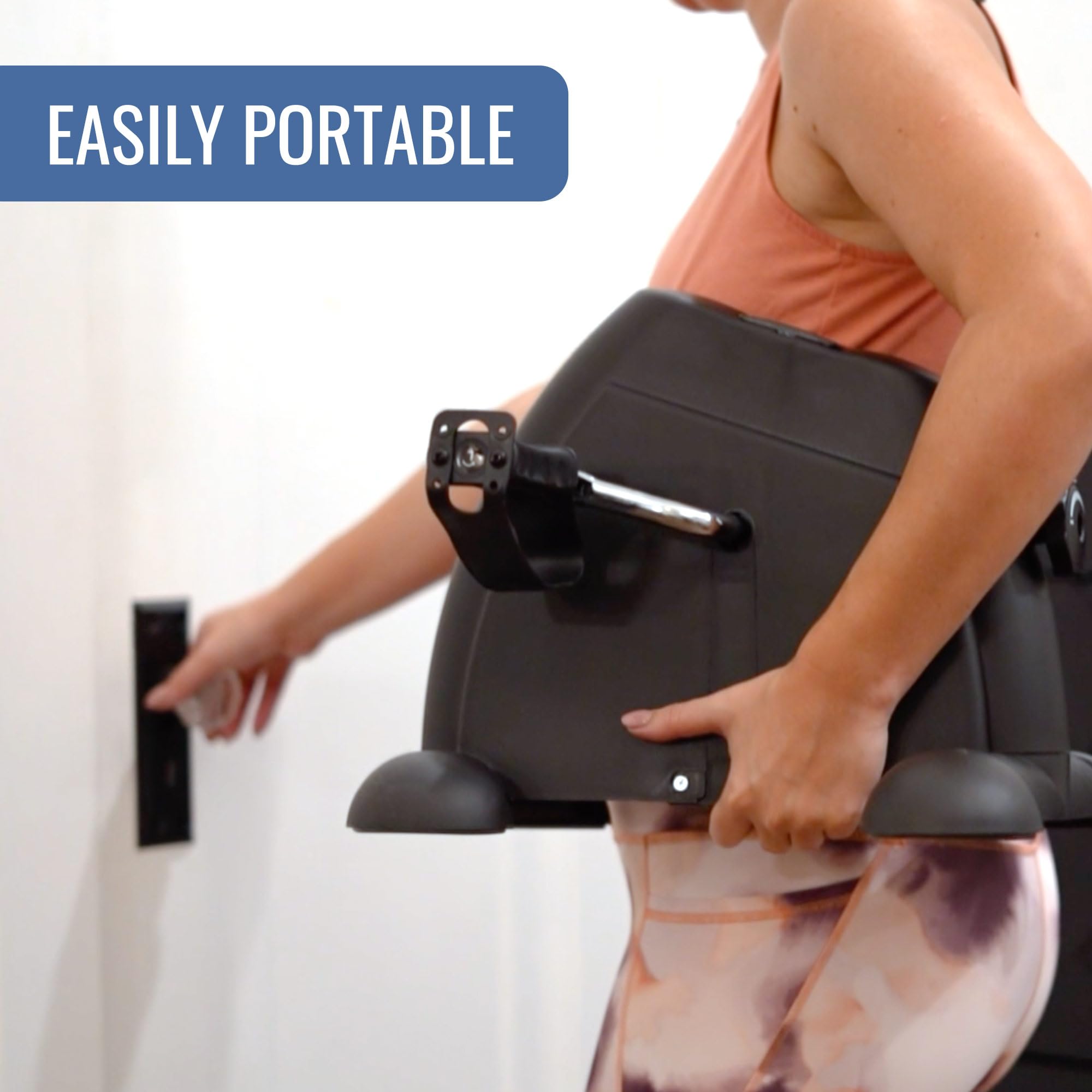 DMI Under Desk Bike Pedal Exerciser - Elliptical Leg Exerciser with LCD Display for Seniors & Office Workers - Portable Home & Workout Equipment for Sitting Exercise - Includes Mat & Batteries - Perfect for Home Office, Physical Therapy & Sedentary Lifestyle
