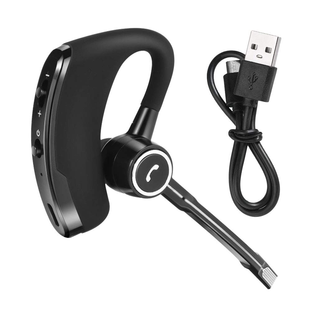 V8s Bluetooth Headset - Wireless Earpiece with 120H Standby, Clear Voice Capture, Hands-Free for Business & Driving - In-Ear Bluetooth Earbuds for iPhone & Android - Perfect for Conference Calls & Commuting