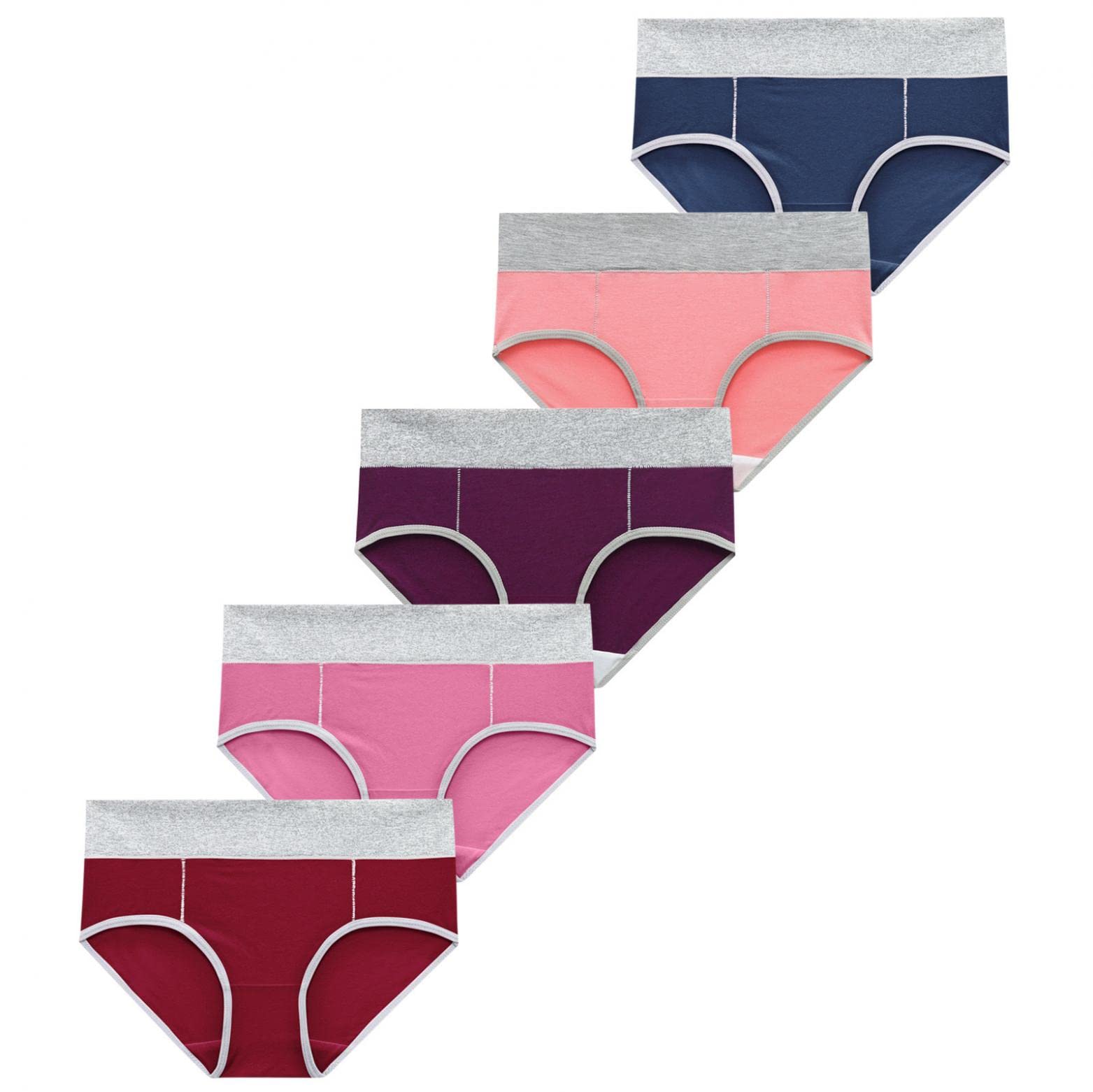 Gufesf Women's Cotton Underwear Multipack - Soft Breathable Full Brief Panties for Ladies | Comfortable Everyday Wear, Workout & Sleep