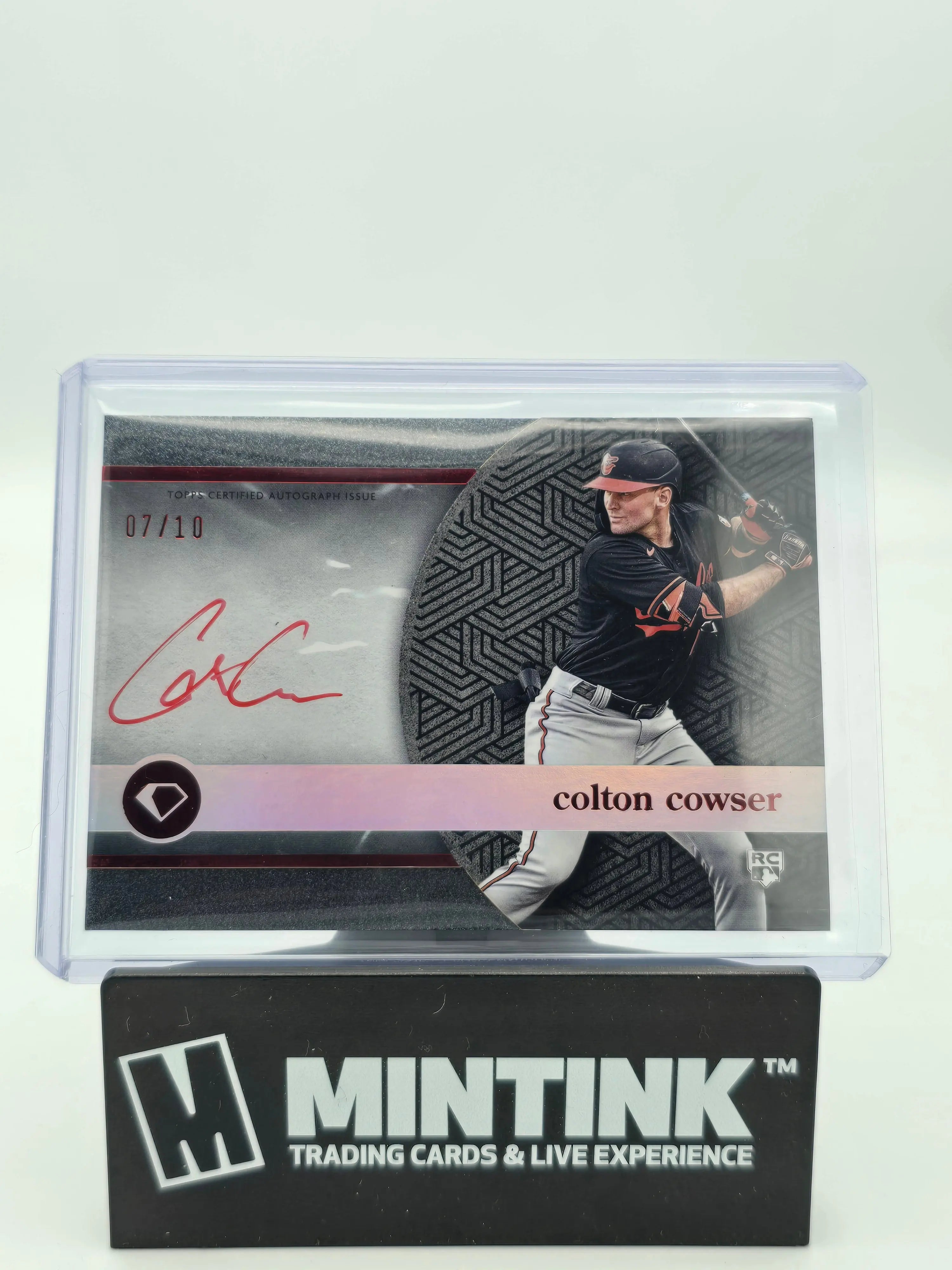 2024 Topps Diamond Icons Colton Cowser Rookie Card White Polychromatic Autograph /10 - Rare Baseball Collectible for Sports Memorabilia & Investment