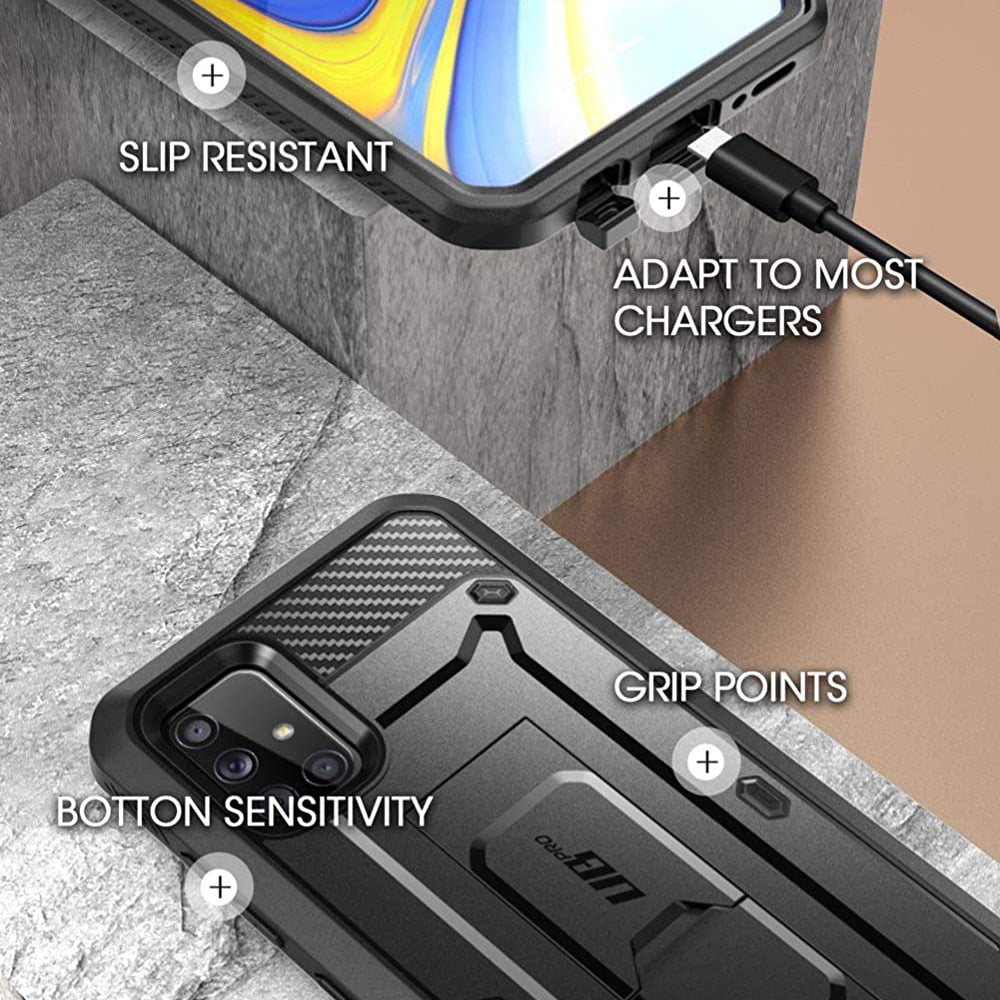 Samsung Galaxy A71 5G Unicorn Beetle PRO Rugged Protective Case - Shockproof & Drop Proof Cover for Outdoor Activities & Extreme Sports (Black)