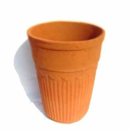 Handmade Terracotta Clay Kullad Cups - Set of 4 (80ML Each) for Tea, Coffee, Milk & Lassi | Eco-Friendly Traditional Indian Earthenware Mugs for Home, Cafe & Ayurvedic Drinks