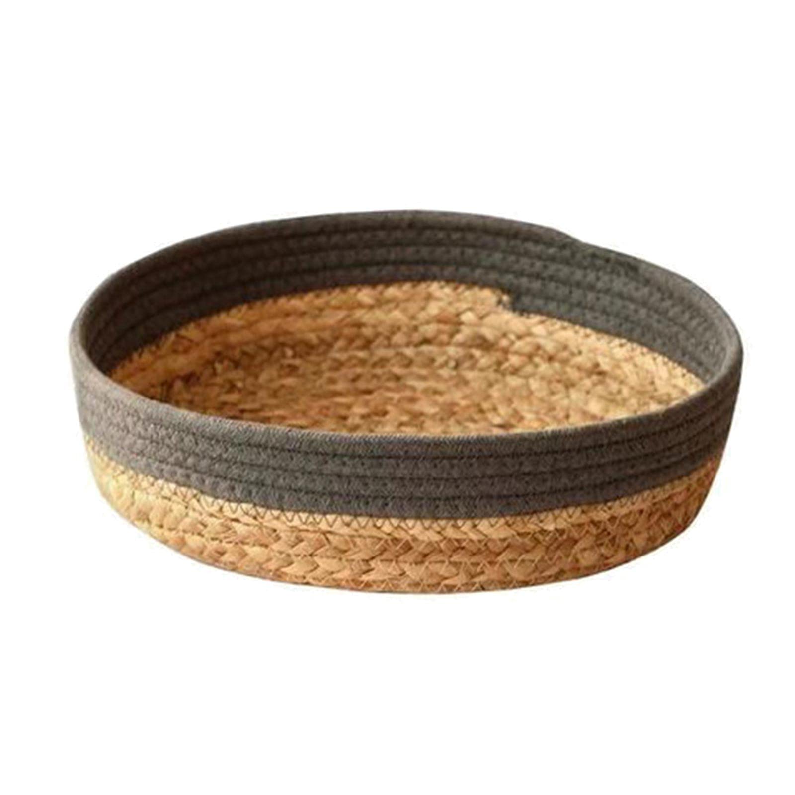 YLSZHY 2-Pack Woven Wicker Storage Baskets - Round Rattan Organizer Bins for Home, Bathroom & Office Decor | Stylish Nesting Baskets for Towels, Blankets & Household Items