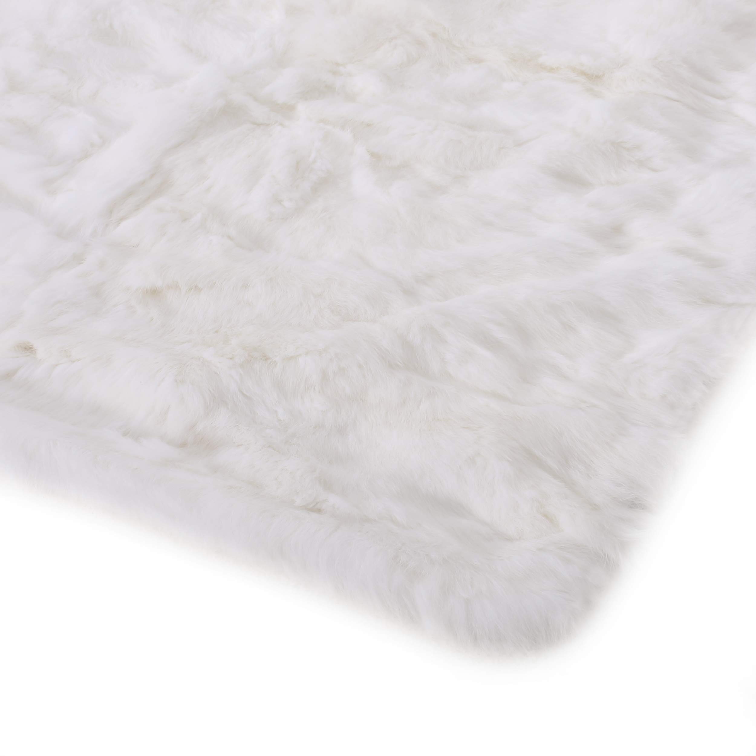 Glam Fur Throw Blanket - Soft White Faux Fur Blanket for Couch, Bed & Home Decor - Cozy Winter Blanket for Living Room, Bedroom & Gift Giving