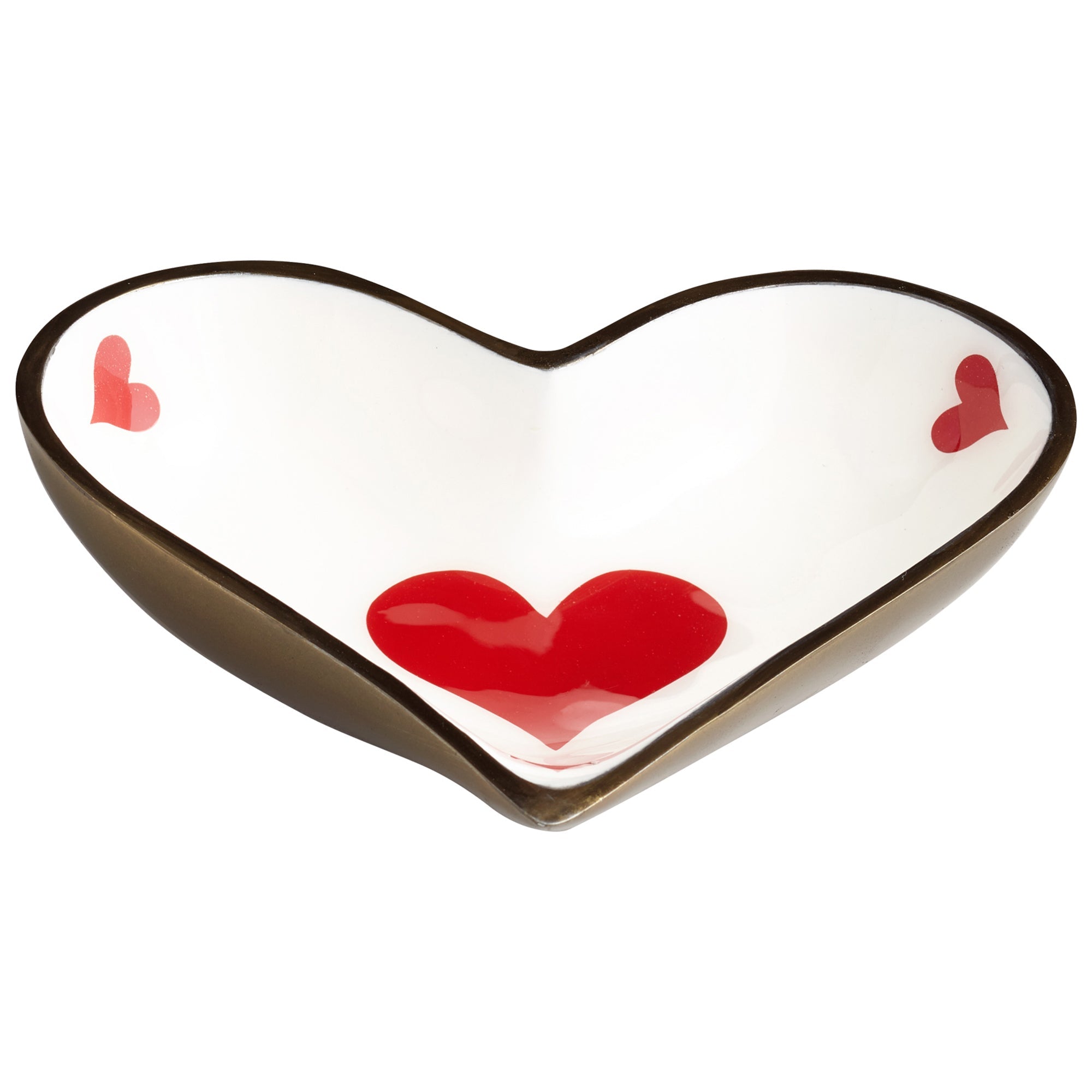 Cyan Design 07038 Small Bronze Heart Tray - Elegant Decorative Serving Tray for Home Decor, Wedding, Party & Gift Giving