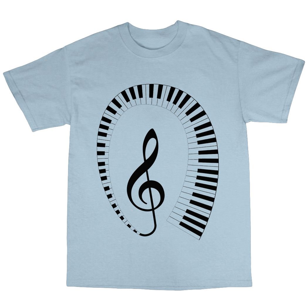 Bees Knees Tees Keyboard Piano Player Pianist Cotton T-Shirt - Perfect Gift for Musicians & Music Lovers