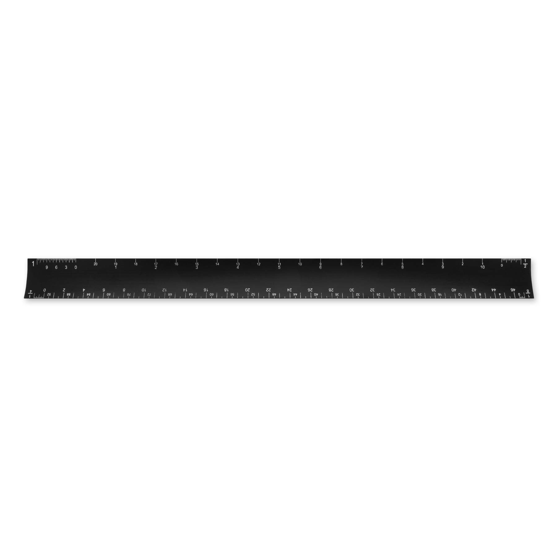 Alumicolor Aluminum Architect Hollow Drafting Scale Ruler - 12 Inch Professional Drawing Tool for School, Office, Art & Engineering Drafting - Perfect for Blueprint Reading, Technical Sketching & Design Projects (Black)