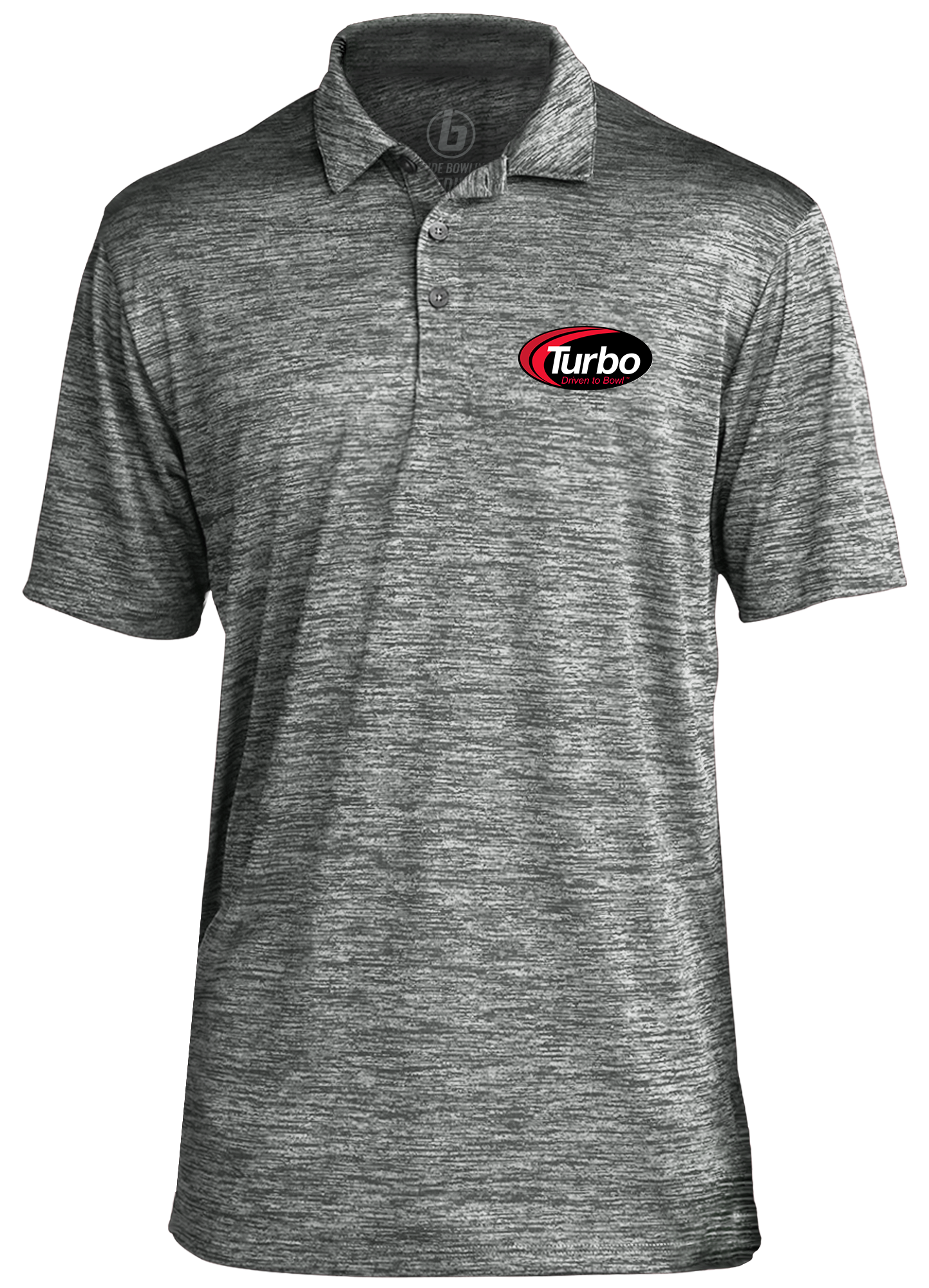 Turbo Classic Black Logo Performance Polo Shirt for Men - Moisture-Wicking, Breathable Golf & Casual Wear - Perfect for Sports, Office & Outdoor Activities