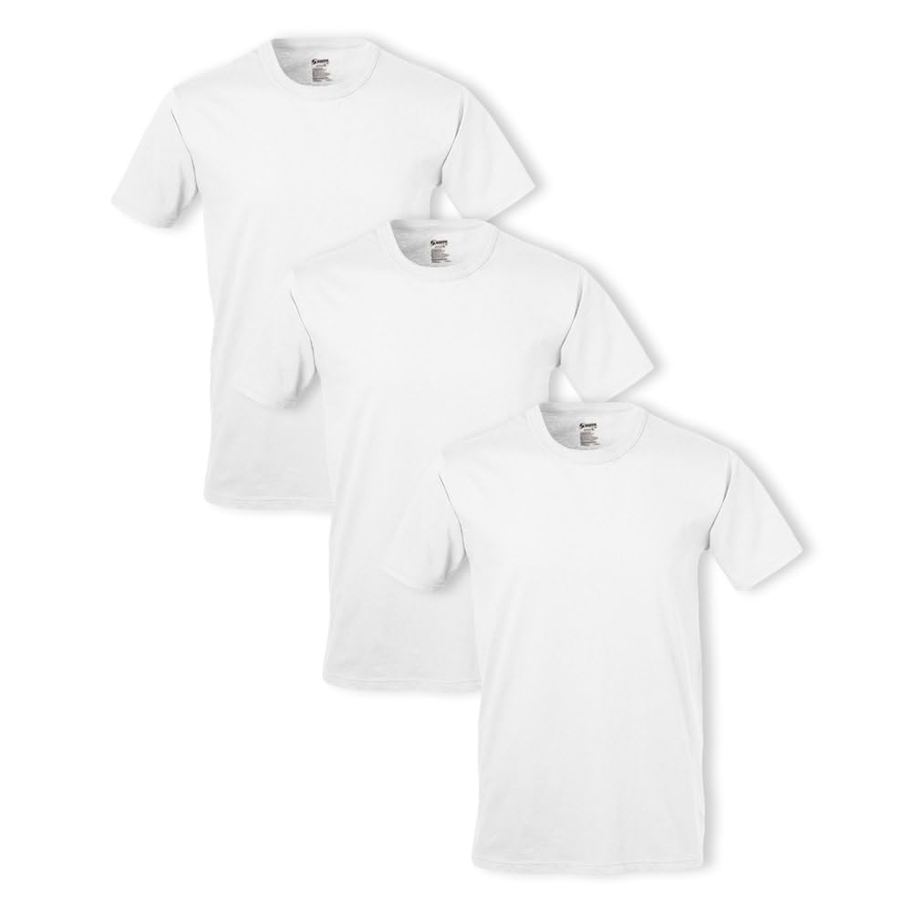 Soffe Men's Core Undershirt T-Shirts 3 Pack - Soft Comfortable Breathable Cotton Crewneck Tees for Layering, Workout & Everyday Wear
