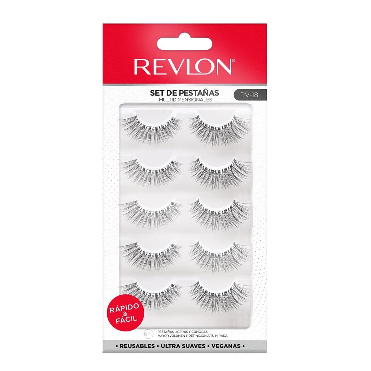 Revlon Eyelashes - 5 Pairs, Style 2 | Natural Look False Lashes for Everyday Wear & Special Occasions