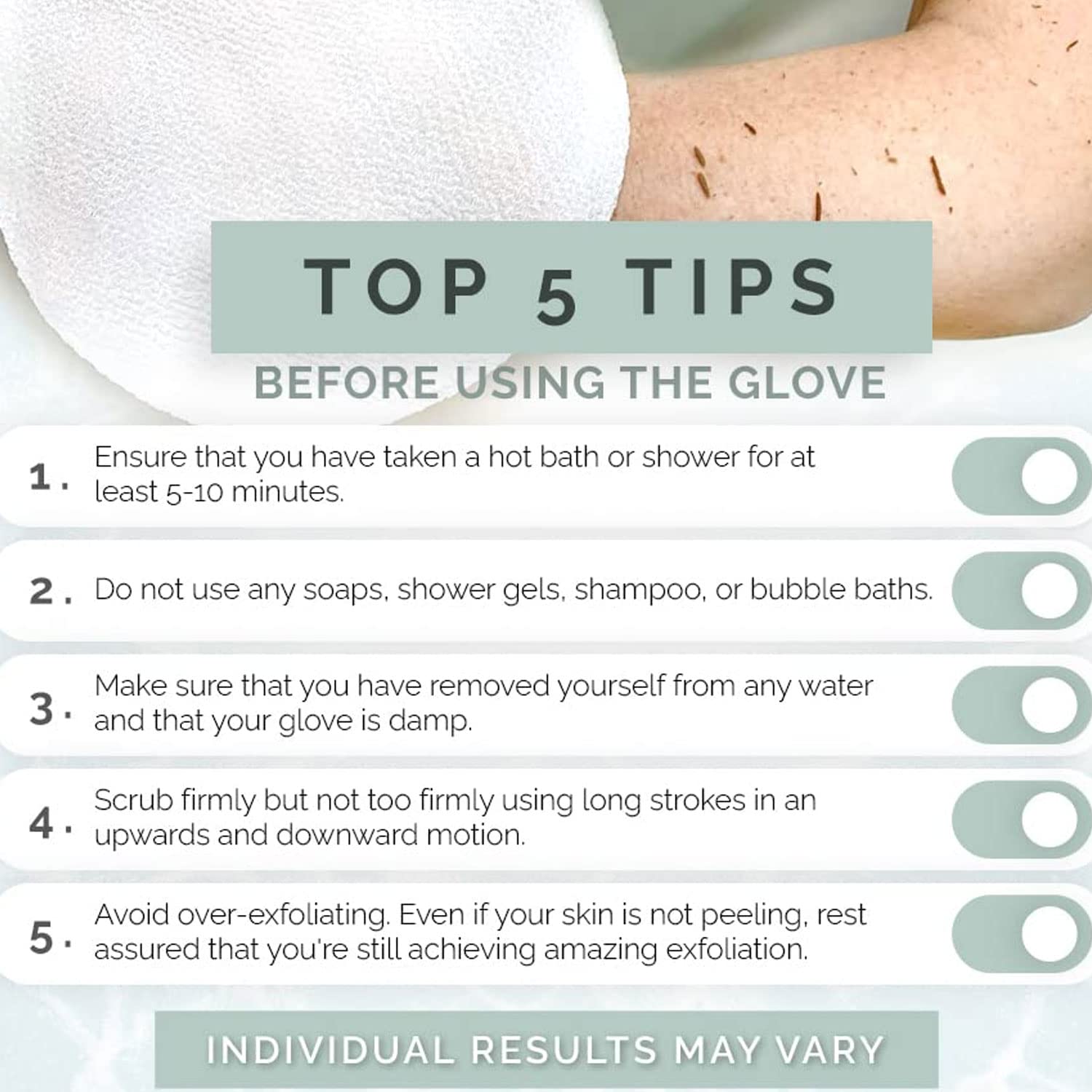 ENLIWISH Exfoliating Gloves for Body Scrub - 100% Viscose Bath & Shower Mitt to Remove Dead Skin & Tan - Deep Exfoliator for Soft Smooth Skin - Perfect for Spa, Self-Care & Post-Workout Cleansing (Purple)