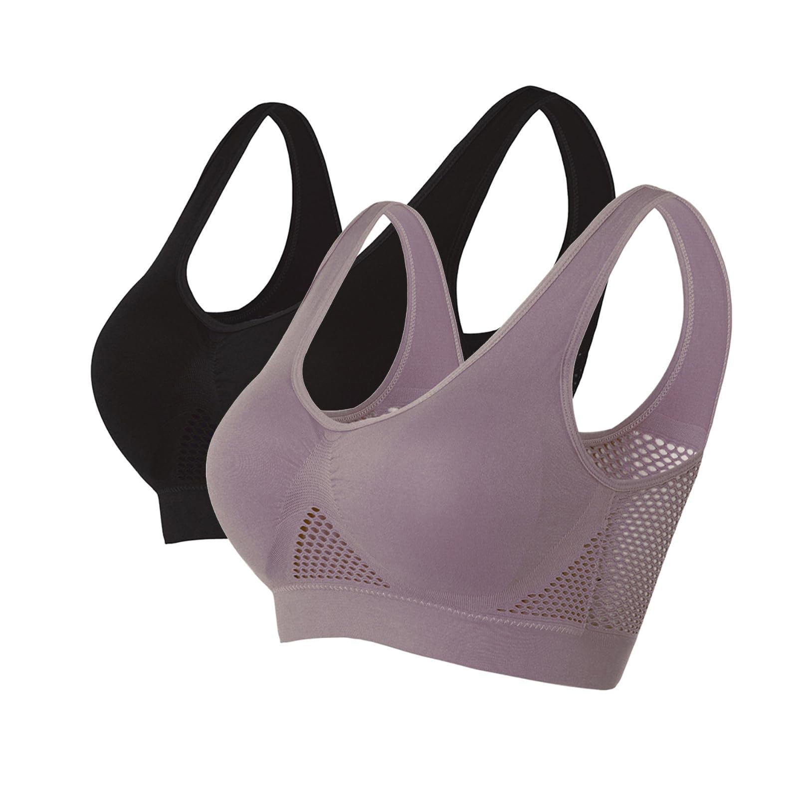 Plus Size Sports Bras for Women - Breathable Wireless Support for Workouts & Yoga