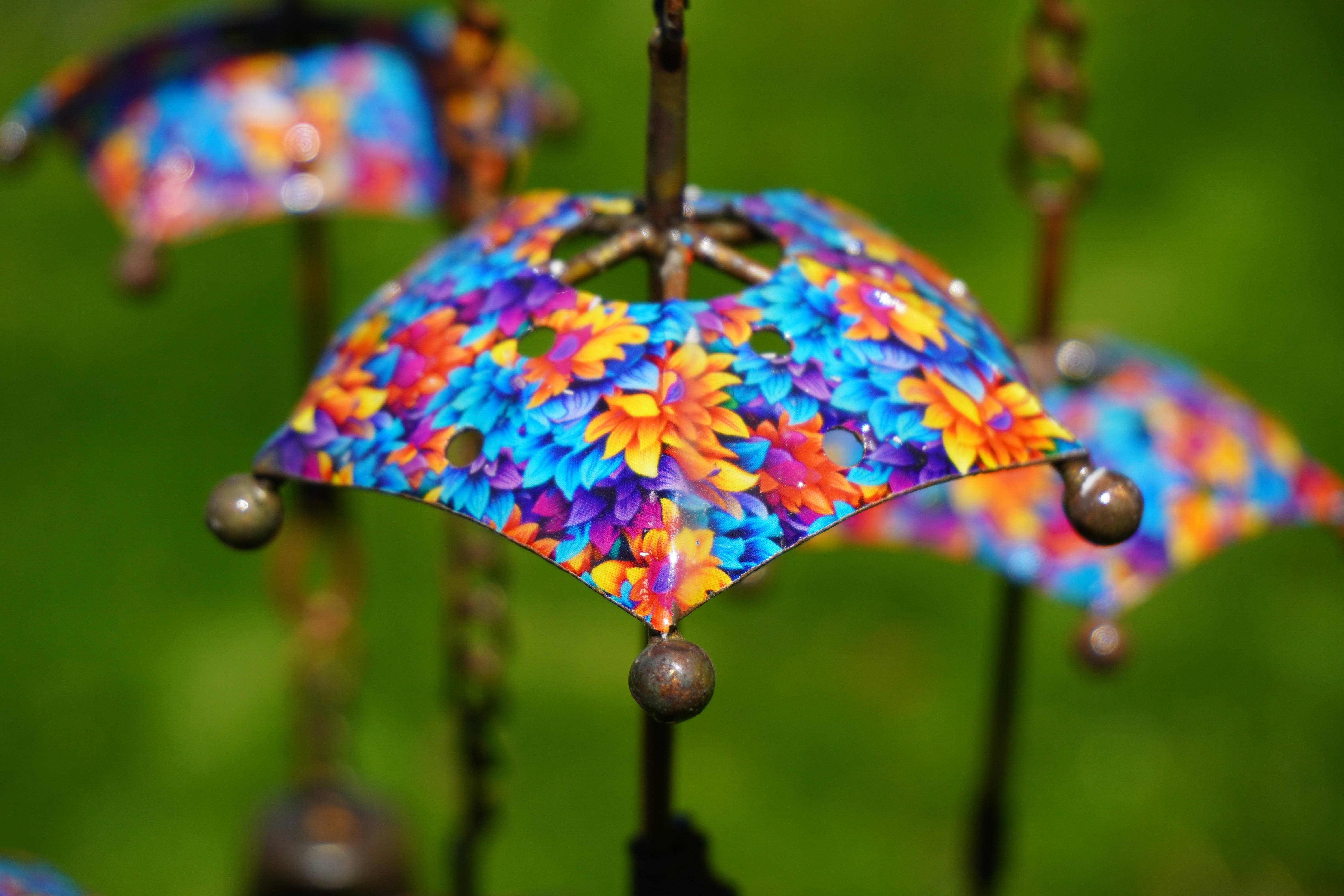 Floral Umbrella Hanging Mobile - Handmade Nursery Decor for Baby Girls Room, Boho Chic Ceiling Ornament, Wind Chime for Bedroom & Living Room - Perfect for Baby Showers, Birthdays & Home Decor