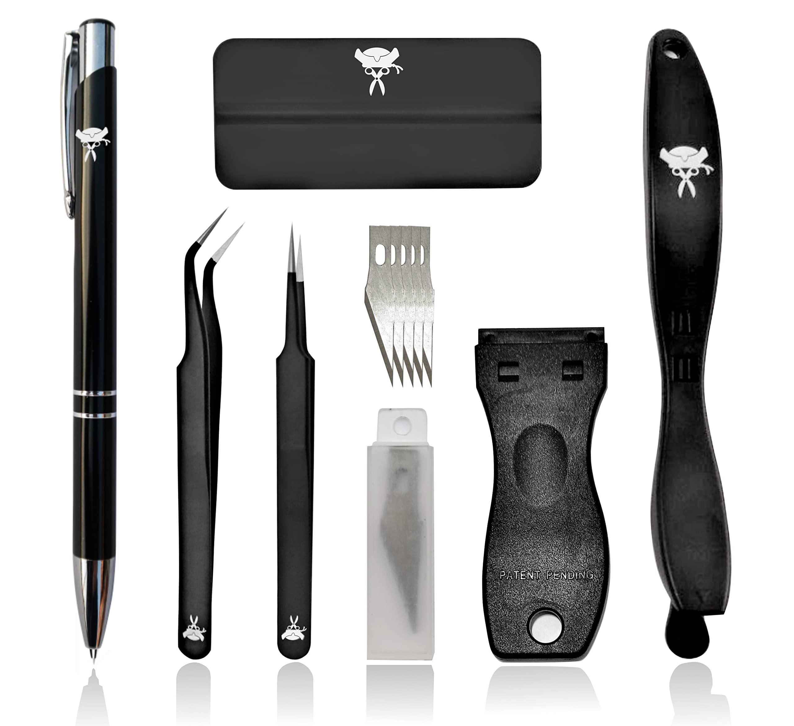 Hobby Captain Vinyl Tools Kit - 7pcs Precision Weeding Tools Set for Vinyl Cutting Machines | Includes Weeding Pen, Vinyl Squeegee, Scraper & Tweezers | Perfect for DIY Crafts, Sign Making & Vinyl Decal Projects