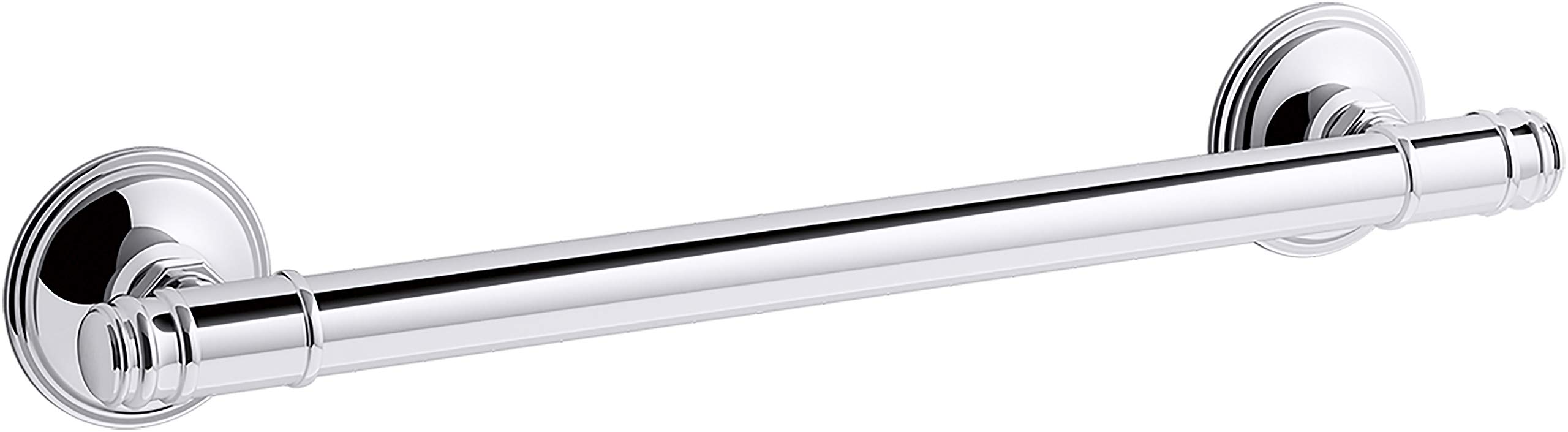 KOHLER ECLECTIC 18-Inch Grab Bar - ADA Compliant Bathroom Safety Handle for Shower, Bathtub & Toilet - Brushed Nickel Finish (Perfect for Elderly & Disabled Access)