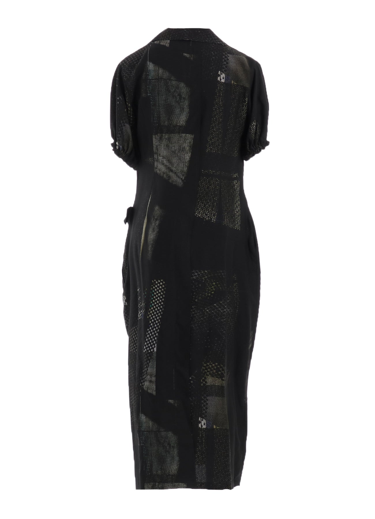 CU/DUNGAREE Twill Dark Neon Print Left Side Gathered Dress - Stylish Women's Fashion for Casual Outings, Parties & Summer Events