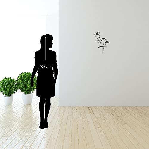 Flamingo Black Cold Rolled Steel Wall Art - Modern Home & Office Decor for Living Room, Bedroom, Dining Area | Elegant Metal Wall Sculpture for Contemporary Interior Design