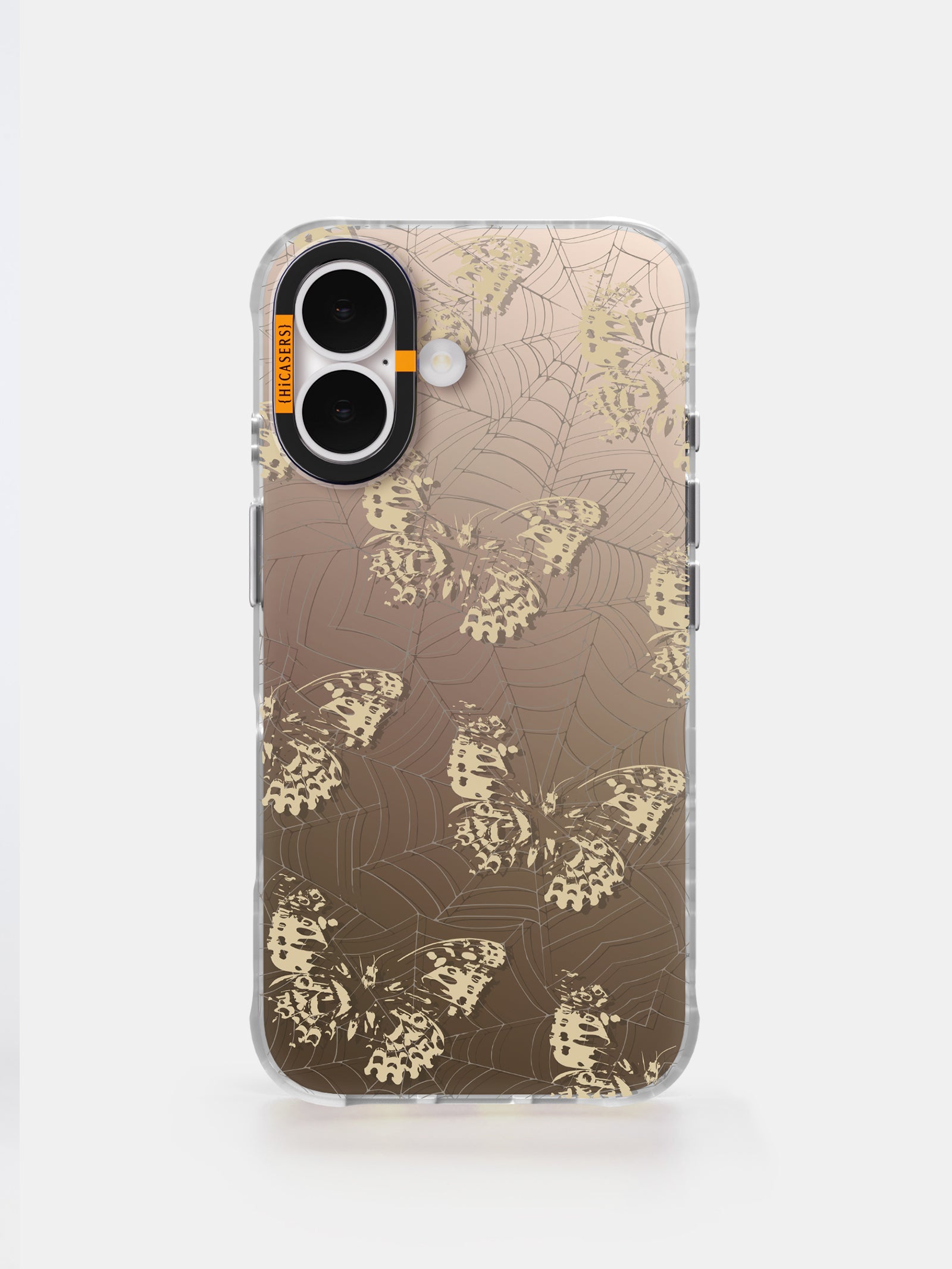 Iridescent Butterfly Mirror Case - Brown | Elegant & Stylish Phone Cover for Women | Perfect Gift for Birthday, Anniversary & Special Occasions