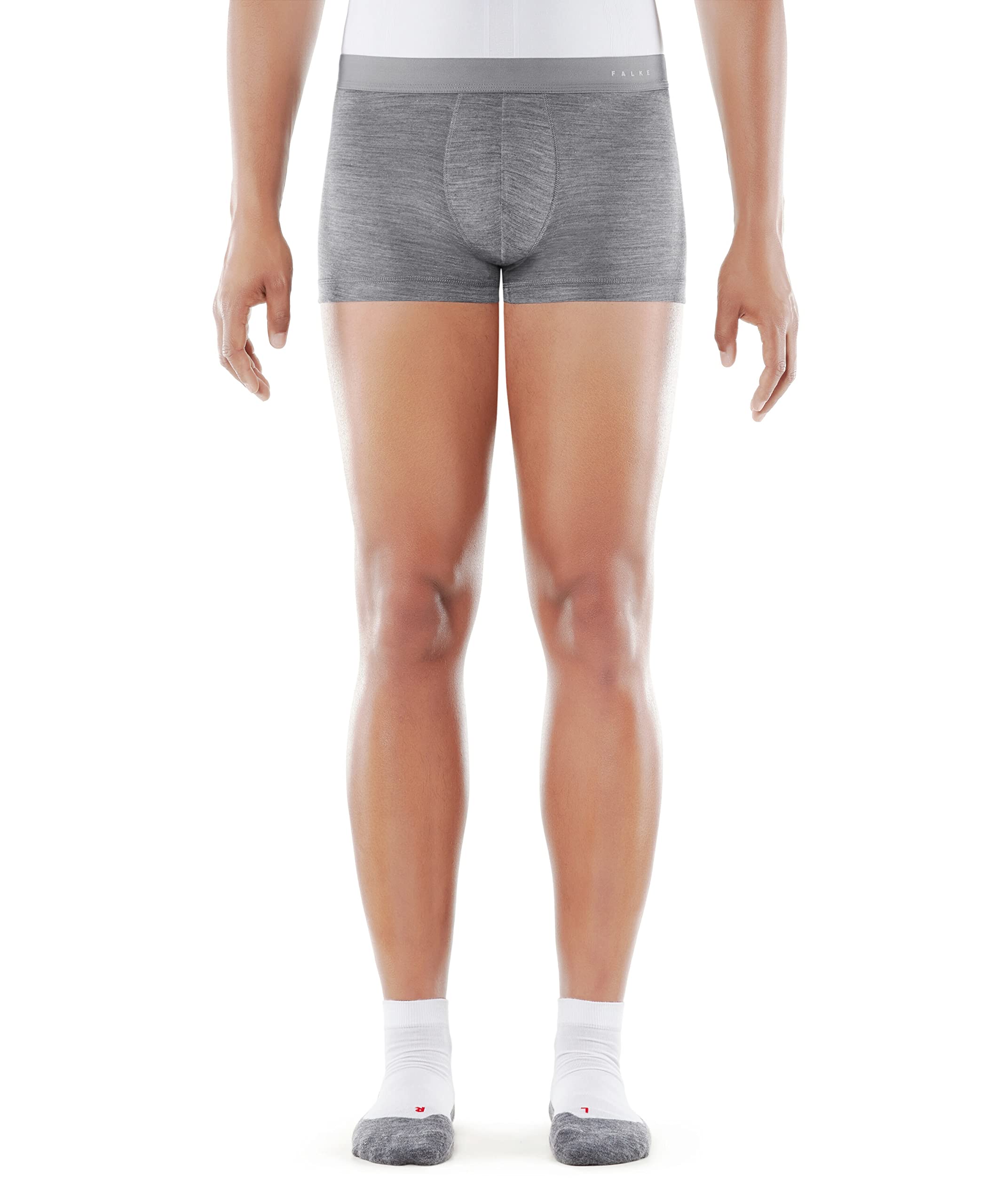 FALKE Men's Silk Wool Boxer Shorts - Premium Comfort Underwear for Gentlemen - Heather Grey - Extra Extra Large (XXL) - Ideal for Travel, Lounge & Everyday Wear