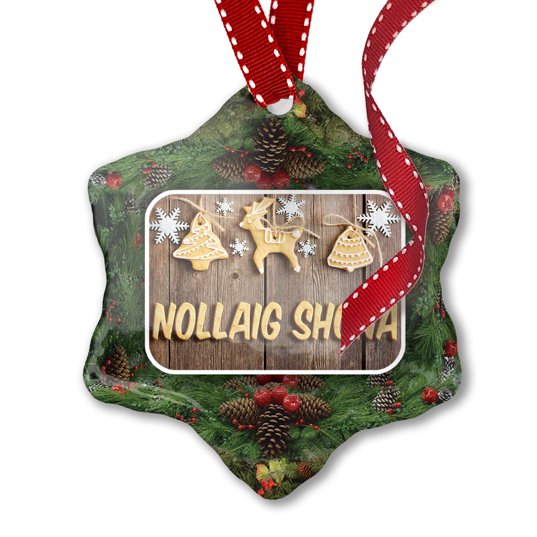 Authentic Irish Gaelic Christmas Ornament - 'Nollaig Shona Duit' Holiday Decoration from Ireland | Perfect for Tree Decor, Gift Giving & Irish Heritage Celebrations