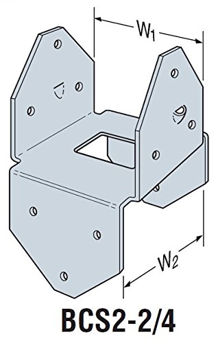 20 Pack Simpson Strong Tie BCS2-2/4 Double 2x4 Post Cap Base - Heavy Duty Connector for Wood Deck, Fence & Pergola Construction (Outdoor Use)