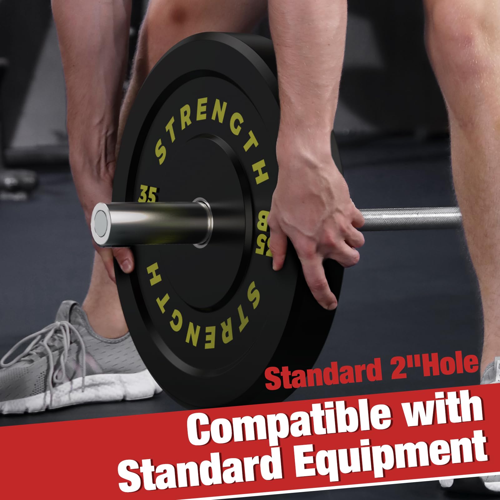 Olympic Bumper Plates Set - Premium Virgin Rubber Weight Plates for CrossFit, Powerlifting & Strength Training - Ideal for Home Gyms & Commercial Fitness Centers