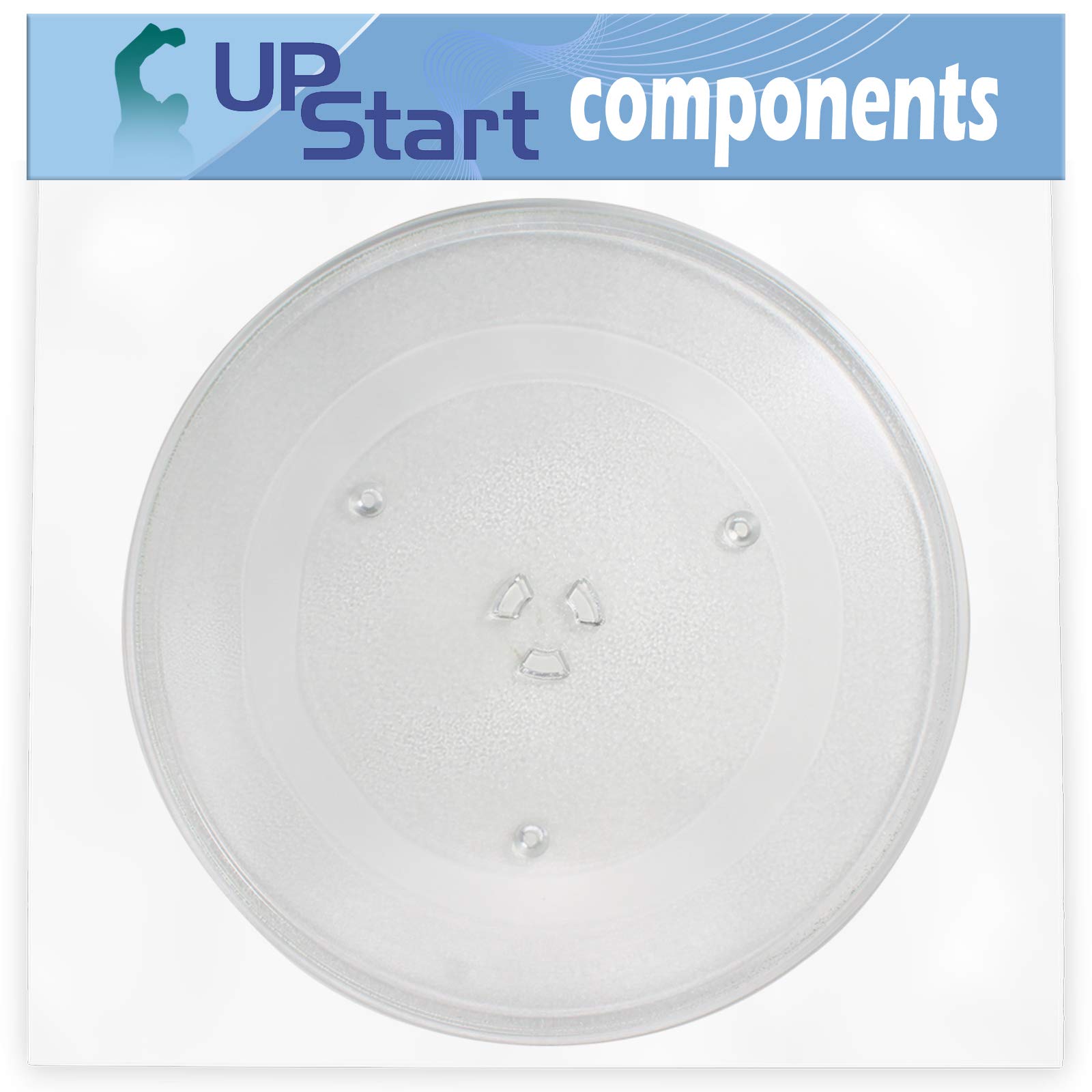 WB49X10063 Microwave Glass Turntable Plate Replacement - Compatible with WB49X10063 & PS250009 - 14 1/8 Inch Rotating Glass Tray for Smooth Heating - Perfect for Whirlpool, Kenmore & Other Microwave Ovens