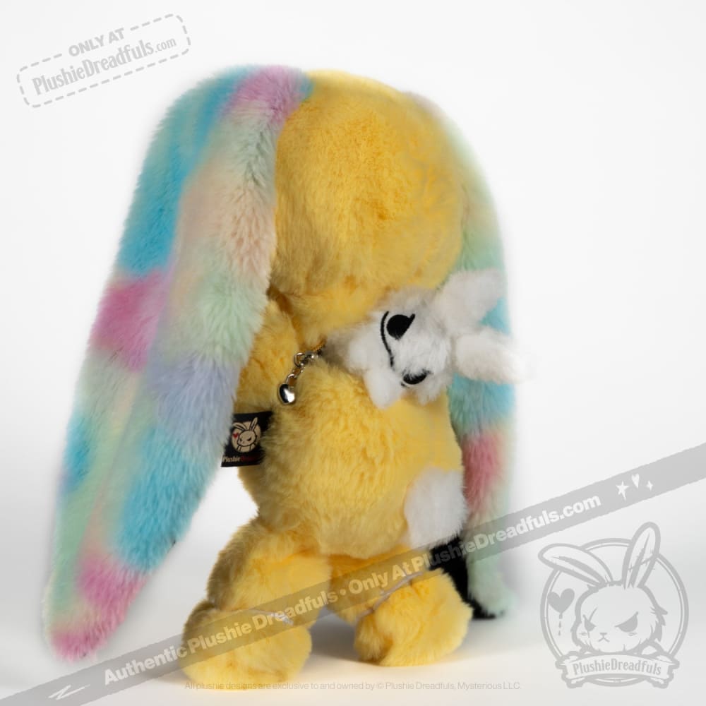 Plushie Dreadfuls Anxiety Rabbit Stuffed Animal - Yellow Limited Edition Soft Plush Toy for Stress Relief & Comfort | Perfect for Anxiety Support, Therapy, and Cuddling