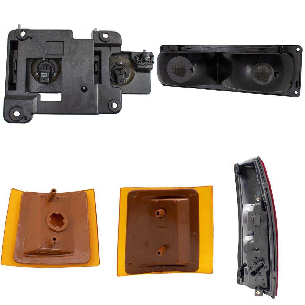 10pc Light Set for 1994-2002 Chevy C/K Pickup & Blazer - Headlights, Tail Lights, Side Markers - Perfect for Off-Road & Night Driving