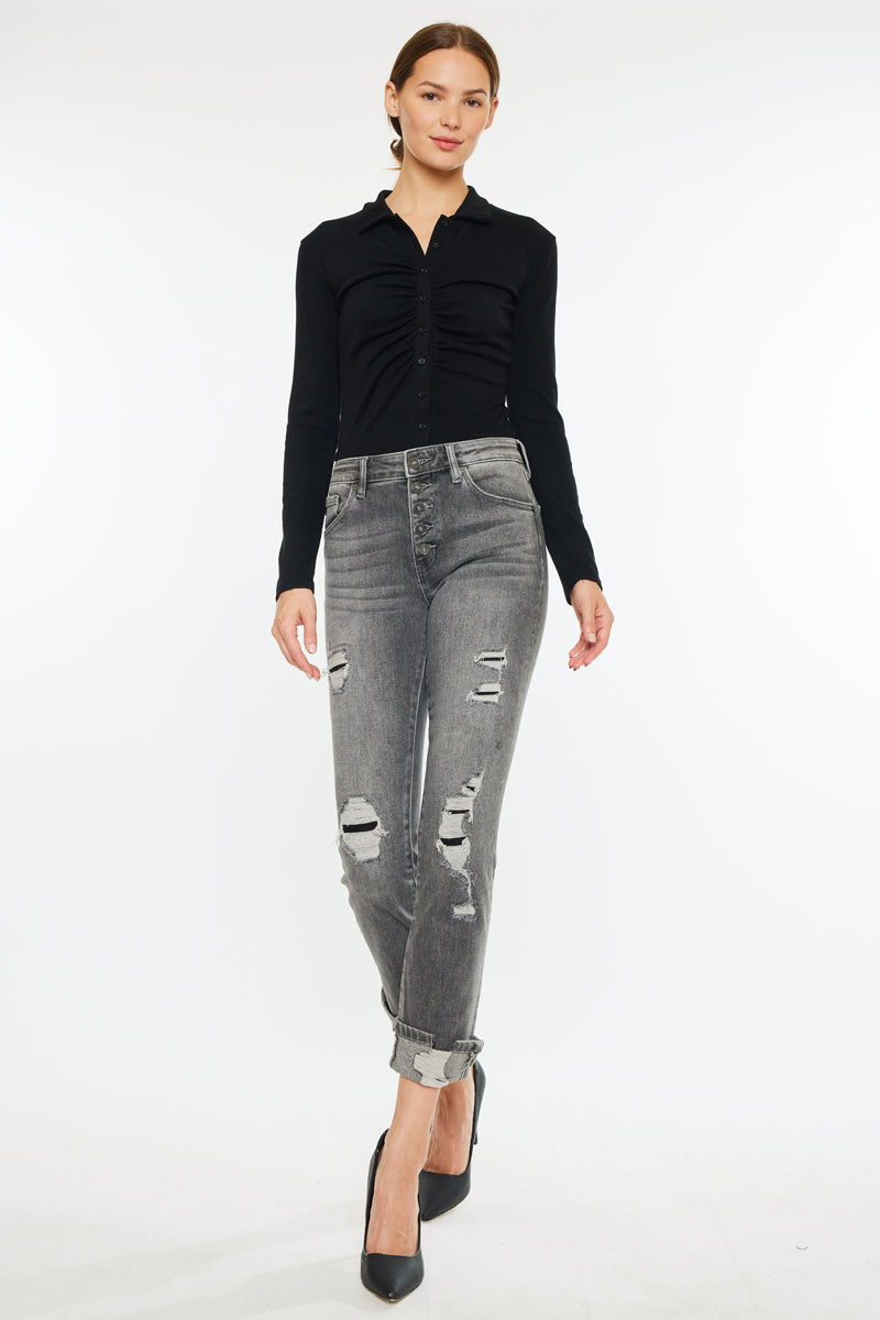 Janis High Rise Slim Straight Leg Jeans for Women - Stretchy Denim Pants with Comfortable Fit - Perfect for Casual Wear, Office & Date Night