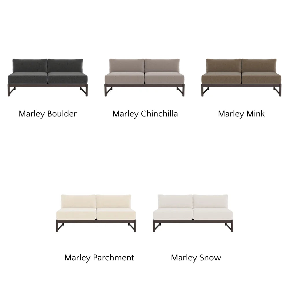 Breeze XL Outdoor 2-Seat Armless Sofa - Waterproof Patio Furniture for Garden, Poolside & Balcony Relaxation