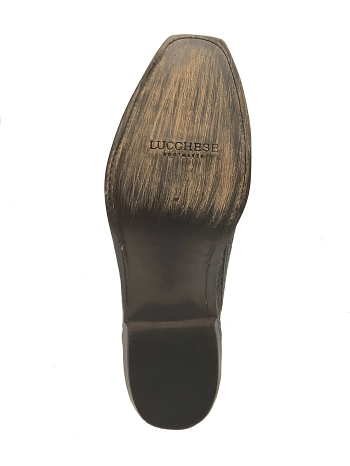 Lucchese M3105.74 Men's Carl Shark Skin Cowboy Boots in Chocolate Brown - Western Style Riding & Casual Wear for Men