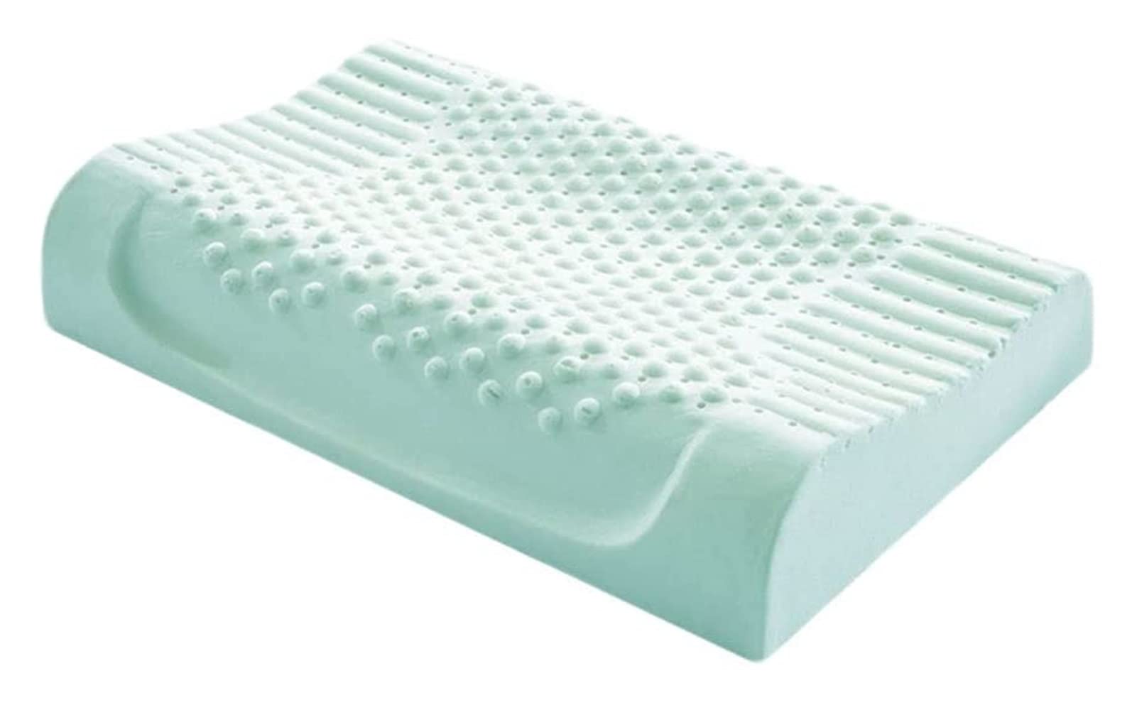 HAOKTSB Natural Latex Pillows for Double Bed - 2 Pack Orthopedic Neck Support Pillows, Memory Foam Cervical Pillows for Side & Back Sleepers | Perfect for Home, Hotel & Travel Use