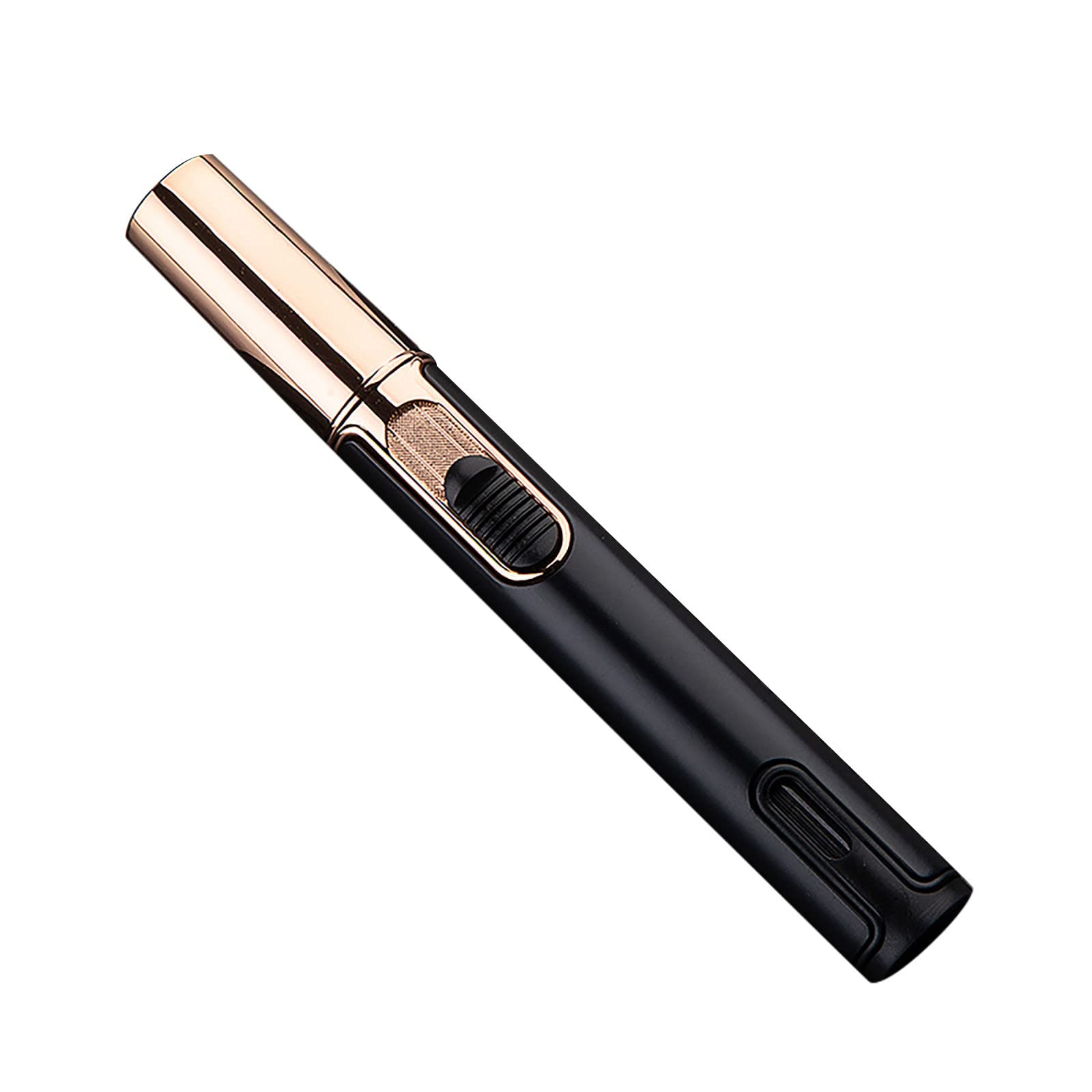 Portable Double Direct Flame Torch Lighter - Windproof BBQ Welding Torch with 3 Modes & Triple Safety Protection, Pocket Size for Camping, Candles, Outdoor Cooking & Home Use (A)