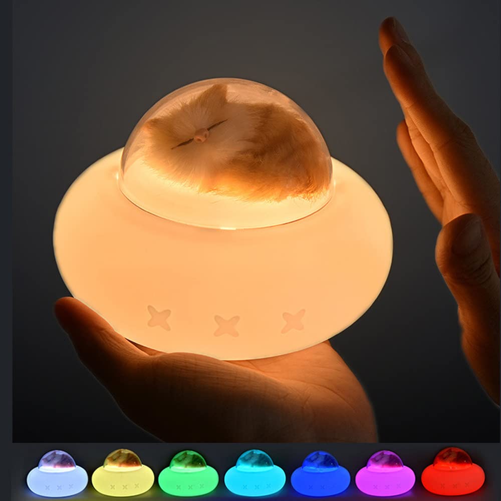 Adorable Cat Night Light for Kids & Adults - Touch-Activated Color Changing Silicone Night Lamp - Perfect for Toddlers, Children, Girls, Boys & Women - Ideal Birthday & Christmas Gift for Bedroom, Nursery, Dorm Decor
